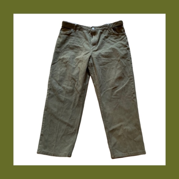 Lands’ End Olive Green Jeans - Picture 3 of 8